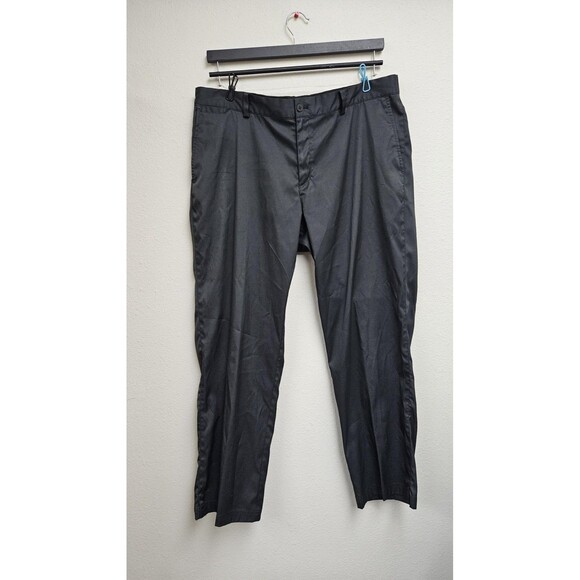 Nike Golf Pants Mens 38x30 Black Tour Performance Dri-FIT Flat Front Chino Tech - Picture 1 of 6
